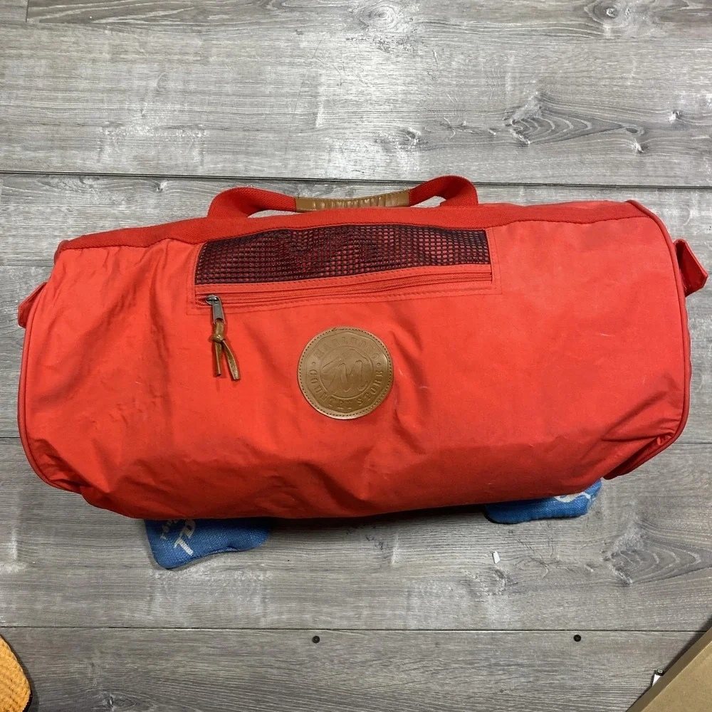 Marlboro Country Store Duffle Bag 25 Inch Red Canvas Soft Case Travel Gym‎